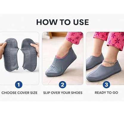 Small Silicone Shoe Covers Waterproof & Anti-Skid for Rain Bike Riding & Outdoor Use
