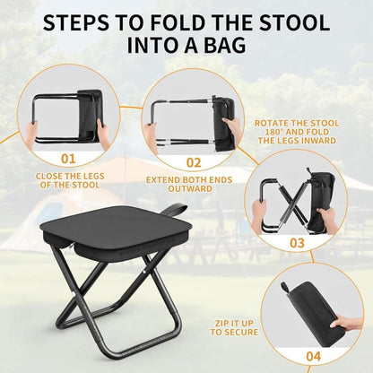 Folding Stool Chair,Camping Stool,Portable Folding Stool with Carry Bag