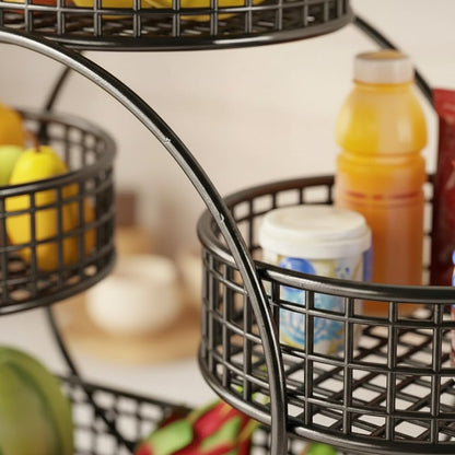 4 Tier Fruit & Vegetable Basket Stand for Kitchen Countertop