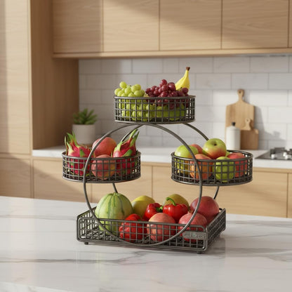 4 Tier Fruit & Vegetable Basket Stand for Kitchen Countertop