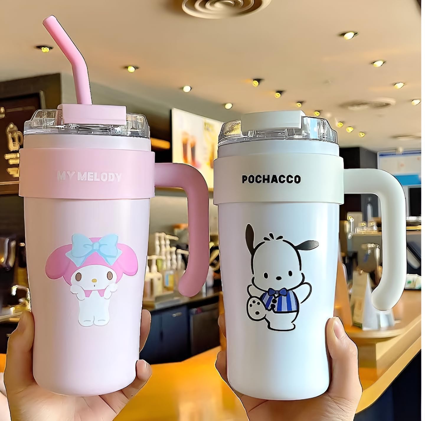 Home Insulated 860ml Tumbler with Handle and Straw