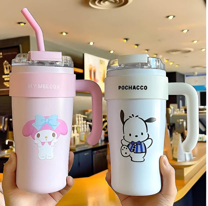 Home Insulated 860ml Tumbler with Handle and Straw