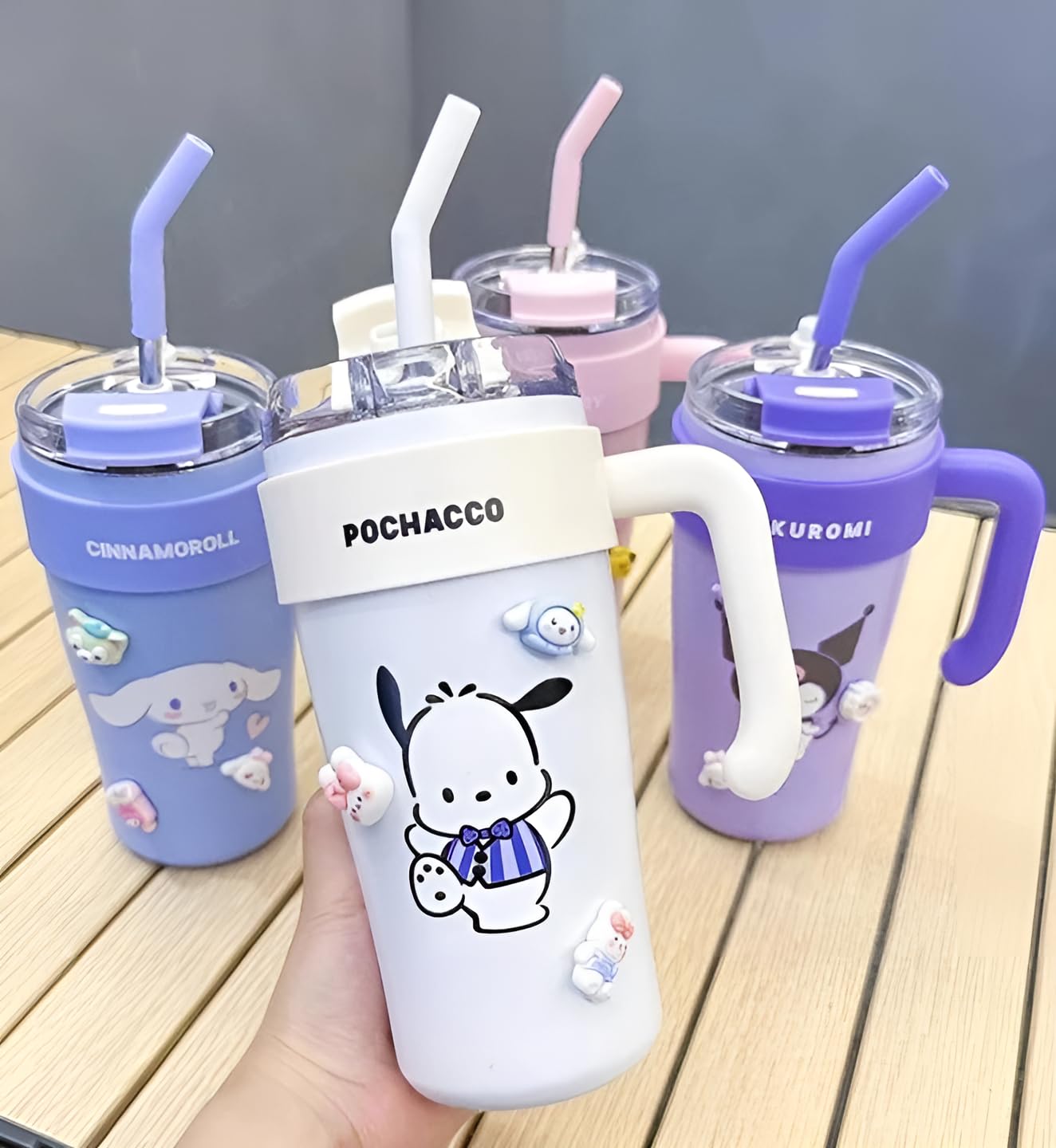 Home Insulated 860ml Tumbler with Handle and Straw