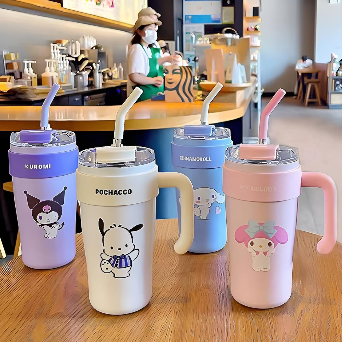Home Insulated 860ml Tumbler with Handle and Straw