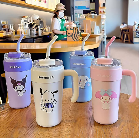 Home Insulated 860ml Tumbler with Handle and Straw