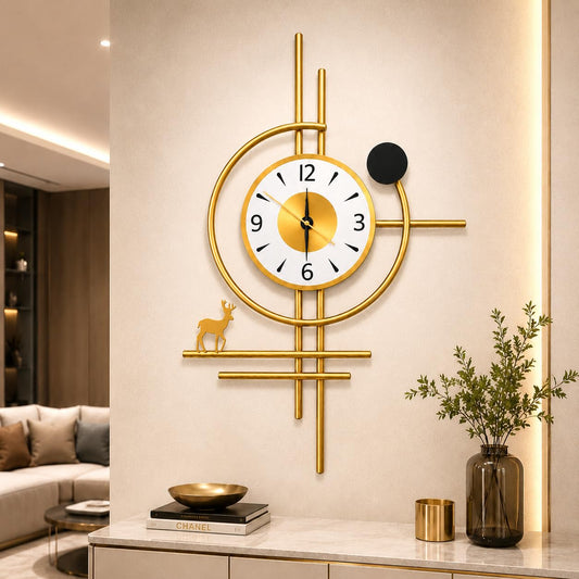 Decor Luxury Gold Metal Wall Clock