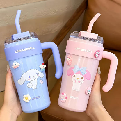 Home Insulated 860ml Tumbler with Handle and Straw