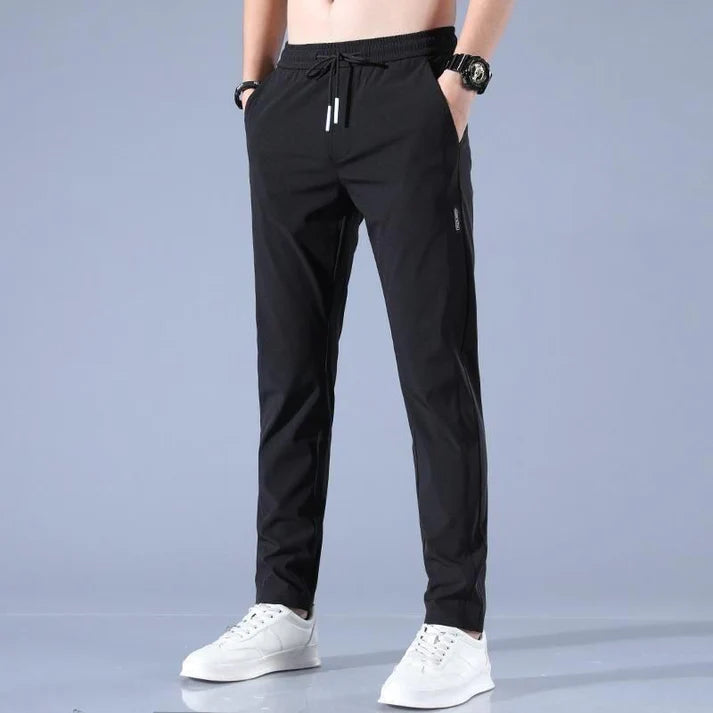 🔥 Buy 1 Get 1 Free • Premium Men’s High-Stretch Skinny Lycra Track Pants (Black & Grey)