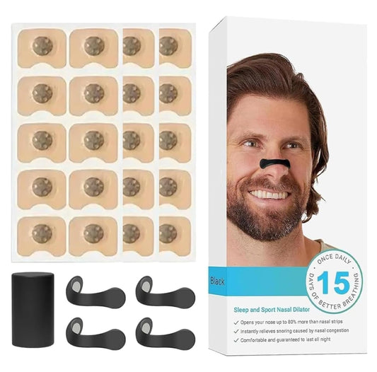 Magnetic Nose Strips for Breathing & Snoring Relief | Anti Snoring Nasal Dilator Clip for Better Sleep & Easy Breathing