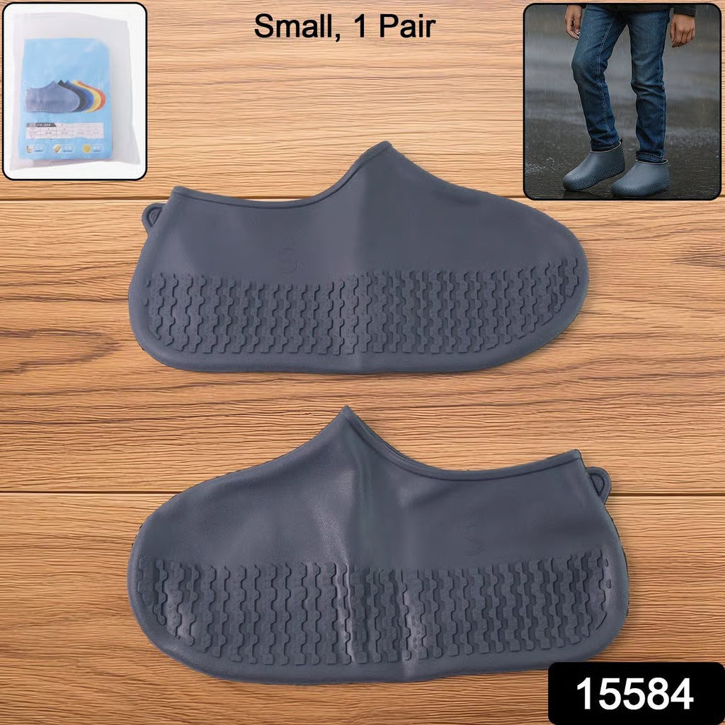 Small Silicone Shoe Covers Waterproof & Anti-Skid for Rain Bike Riding & Outdoor Use