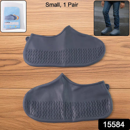 Small Silicone Shoe Covers Waterproof & Anti-Skid for Rain Bike Riding & Outdoor Use